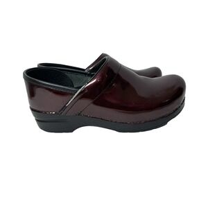 Dansko Purple‎ Patent Leather Stapled Nursing Clogs Italy Made sz 39 EU 8.5-9 US